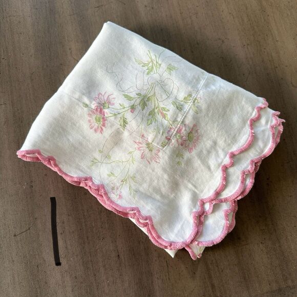 Schweitzer Linens Hemstitch Standard Pillowcase Sham Pink Hem Embroidery Italy - Picture 13 of 16